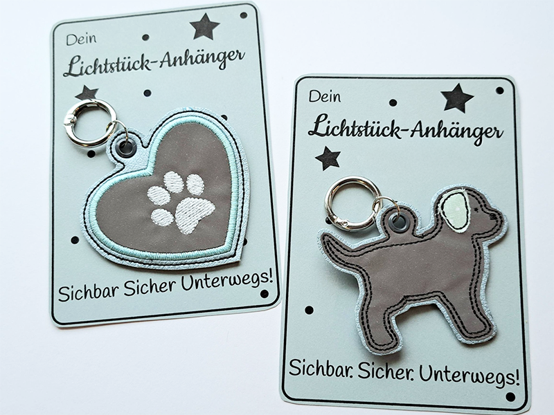 Lichtstück Anhänger Haustier Liebe - ITH-Stickdatei